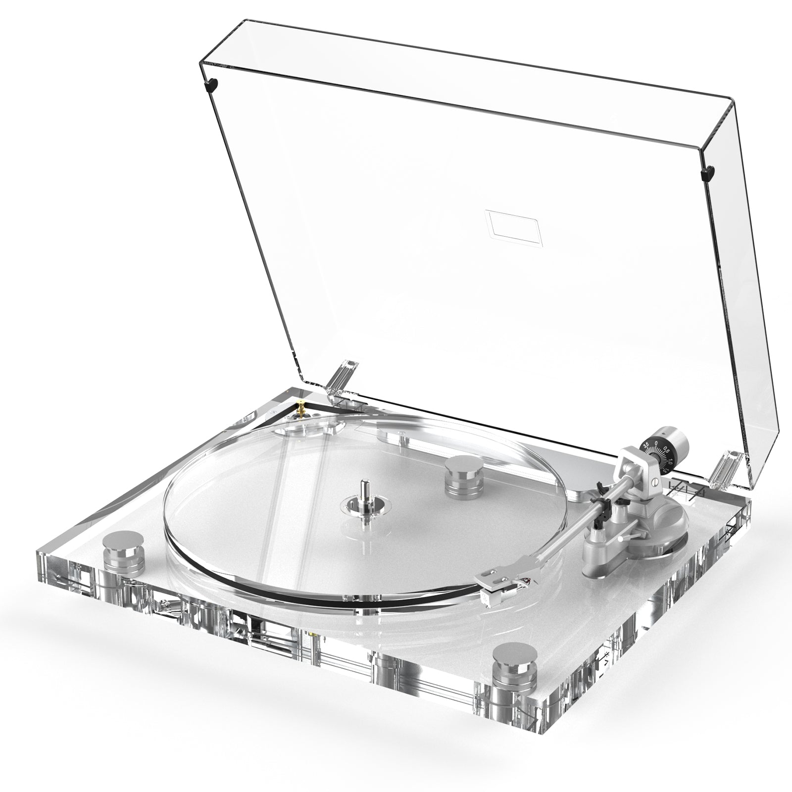 Platine Vinyle Transparente Bluetooth – Design Hi-Fi Premium | AVA Glas