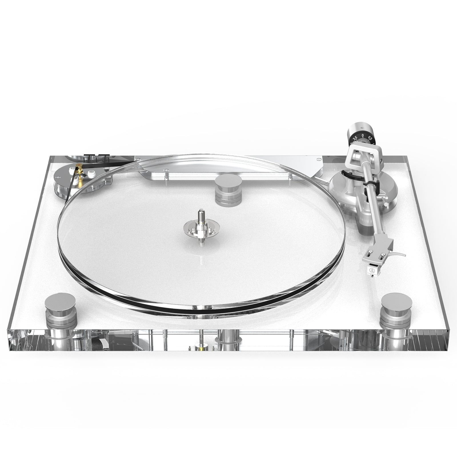 Platine Vinyle Transparente Bluetooth – Design Hi-Fi Premium | AVA Glas